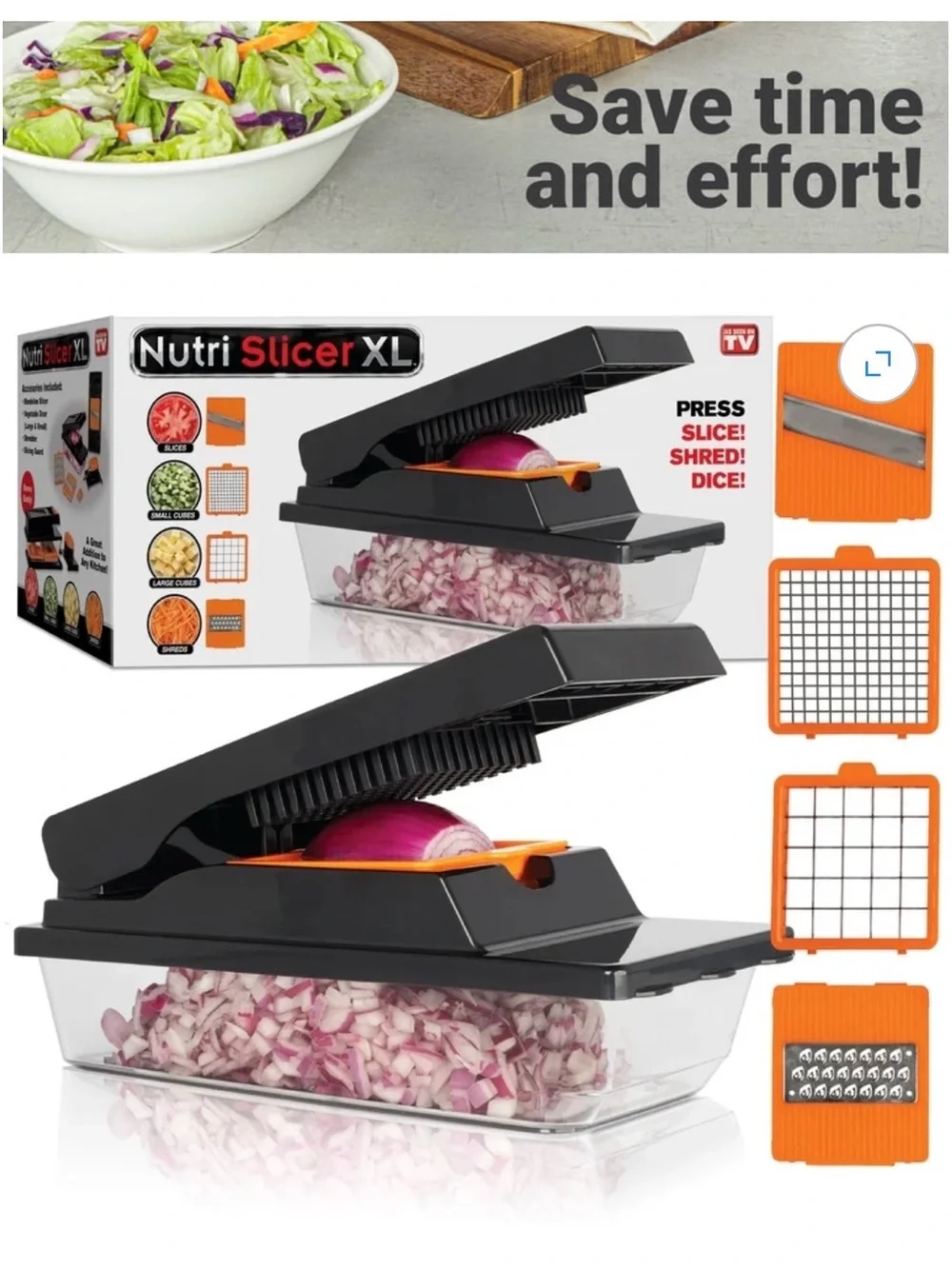 Black and Orange Vegetable Chopper